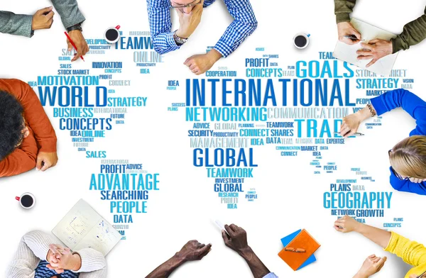 Internationella världen globalt nätverk koncept — Stockfoto