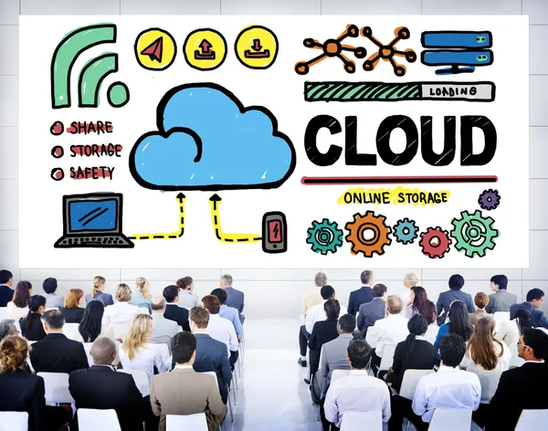 Cloud Network Storage Online Concept — Stock Photo, Image