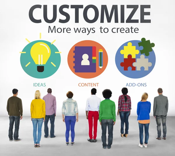 Customize Ideas Identity Personalize Concept — Stock Photo, Image