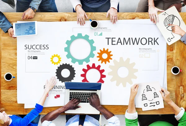 Teamwork Group Gear Partnership Concept — Stock Photo, Image