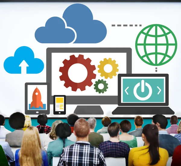 Cloud Computing Online koncepcji sieci — Zdjęcie stockowe