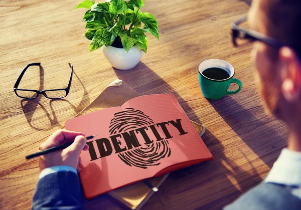 Impresión de dedo Identidad Branding Concept — Foto de Stock