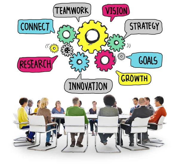 Concept de stratégie Teamwork Connect — Photo