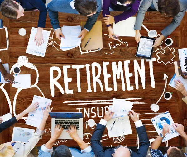 Pensioen verzekering Plan voordelen Concept — Stockfoto