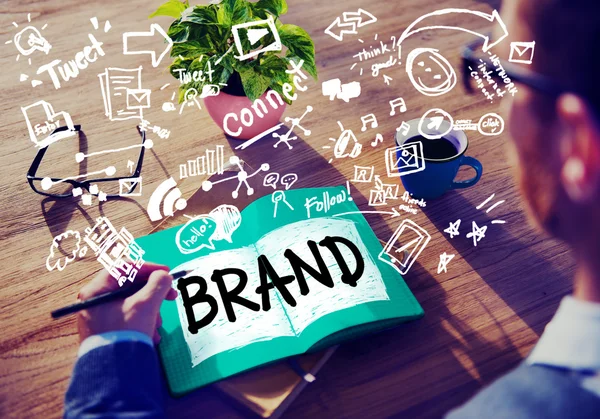 Brand Connection Idea Concetto tecnologico — Foto Stock