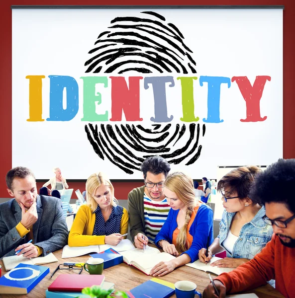 Conceito de segurança de proteção de identidade de impressão digital — Fotografia de Stock
