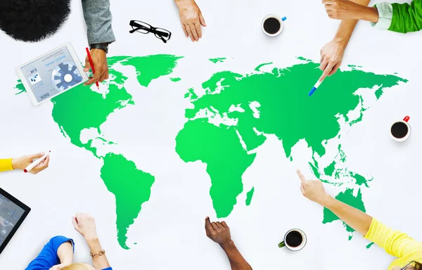 Business People e concetto di conservazione globale — Foto Stock