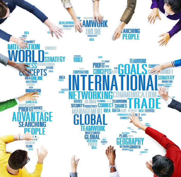 Uluslararası Dünya küresel ağ kavramı — Stok fotoğraf