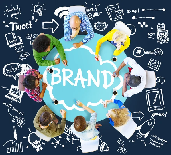 Brand Connection Idea Concetto tecnologico — Foto Stock