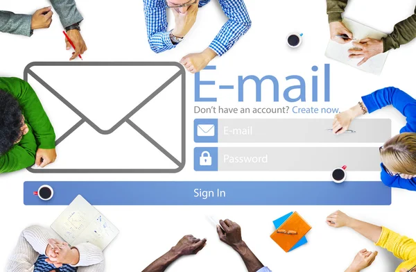 Conceito de Mensagens Online Email — Fotografia de Stock