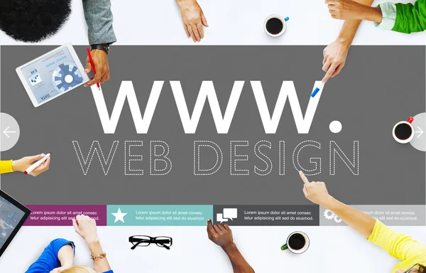 Concetto di Web Design Www — Foto Stock