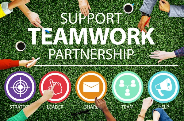 Teamwork partnerschap steungroep Concept — Stockfoto