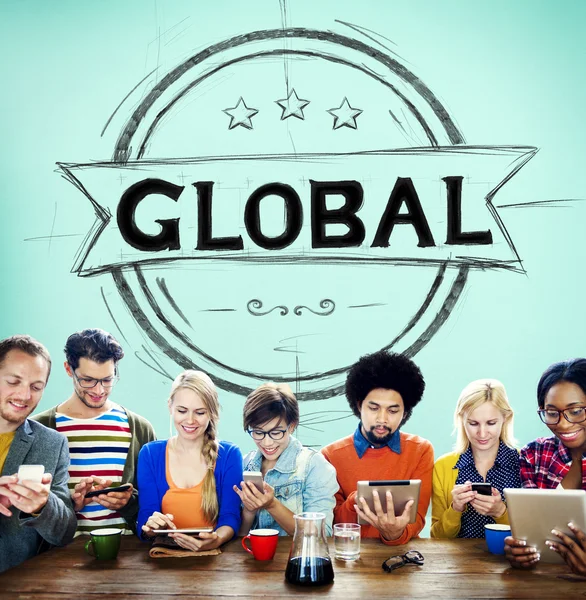 Konzept der globalen Globalisierungsgemeinschaft — Stockfoto