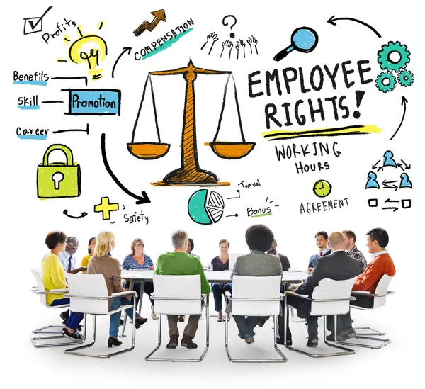 Droits des employés Personnes au travail Concept de réunion — Photo