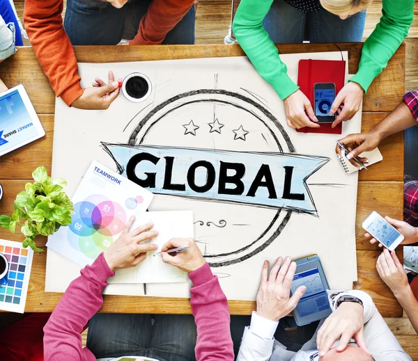 Konzept der globalen Globalisierungsgemeinschaft — Stockfoto