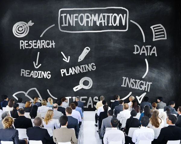 Informazioni Apprendimento Media Planning Concept — Foto Stock