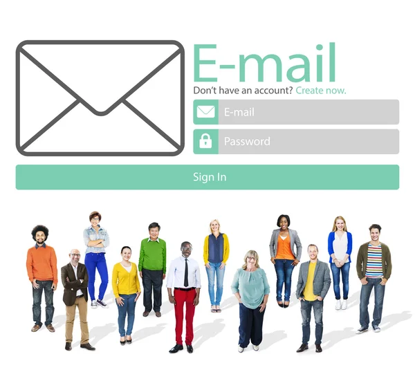 E-Mail Online-Messaging-Konzept — Stockfoto