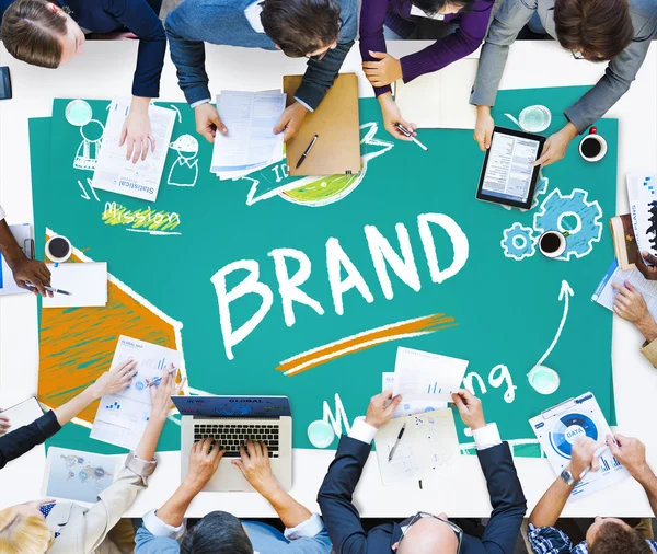 Brand Marketing kereskedelmi név fogalom — Stock Fotó