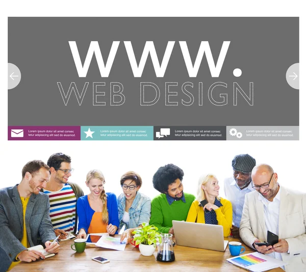 Www Web tasarım konsepti — Stok fotoğraf