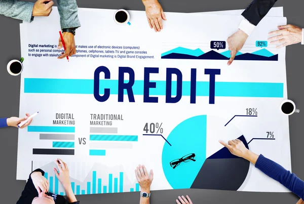 Credit bancaire financiële economie Concept — Stockfoto