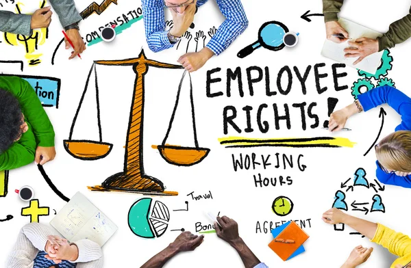 Υπάλληλος δικαιώματα εργασία άνθρωποι συνεδρίαση έννοια — Φωτογραφία Αρχείου