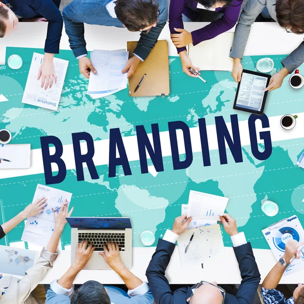 Branding identiteit Marketing strategie Concept — Stockfoto