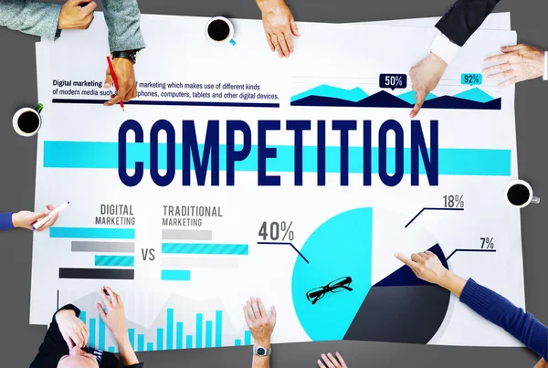 Tävling tävling marknadsföring strategi koncept — Stockfoto
