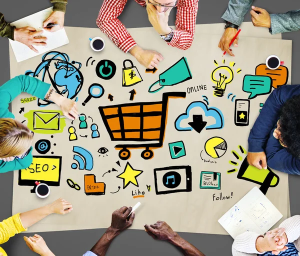 Concetto di strategia di marketing online — Foto Stock