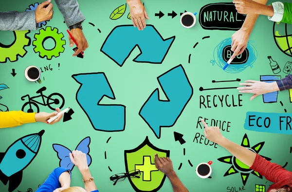 Recycle verminderen hergebruik Eco Concept — Stockfoto