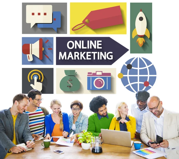 Online Marketing Branding Analysing Concept — Stock Photo, Image