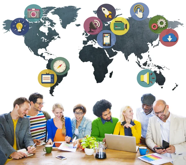 Global Social Media Connection Concept — Stock Photo, Image