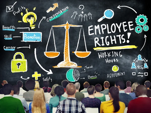 Çalışan hakları iş insanlar seminer kavramı — Stok fotoğraf