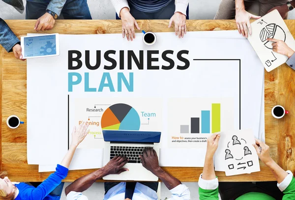 Концепция стратегии бизнес-плана — стоковое фото