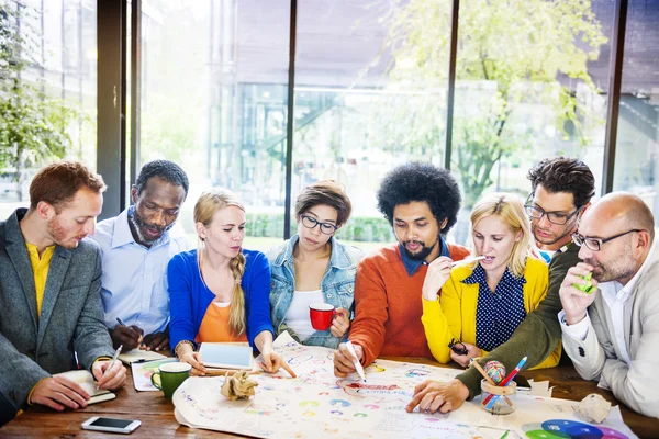 Gente Trabajo en equipo Brainstorming Meeting Concept — Foto de Stock