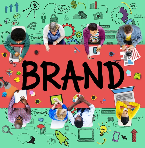 Brand Connection Idea Concetto tecnologico — Foto Stock