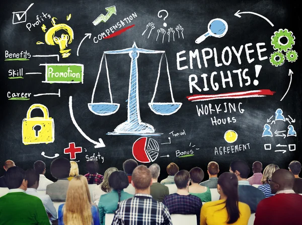 Derechos de los empleados Trabajo Gente Seminario Concepto — Foto de Stock