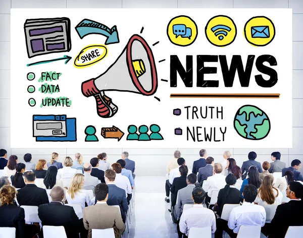 News Broadcast Information  Concept — Stock Photo, Image