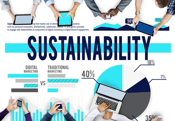 Geschäftskonzept Nachhaltigkeitsstrategie Ressourcen — Stockfoto