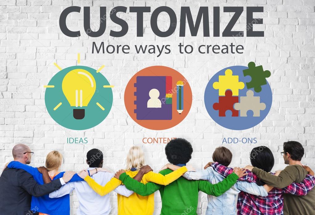 Customize Ideas Identity Personalize Concept