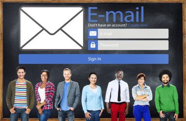 E-posta çevrimiçi mesajlaşma kavramı