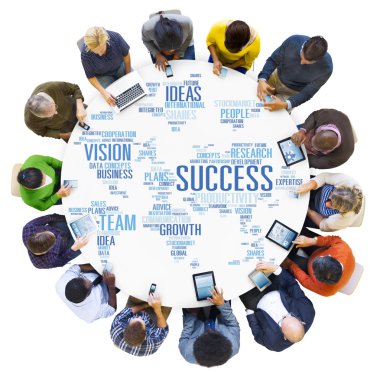 Küresel iş teknoloji başarı kavramı