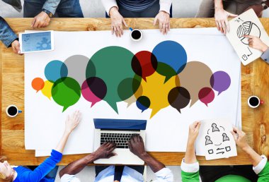 İnsanlar konuşmak iletişim kavramı mesaj