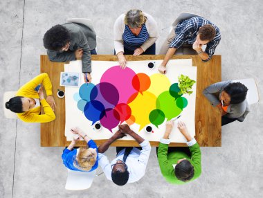 İnsanlar konuşmak iletişim kavramı mesaj