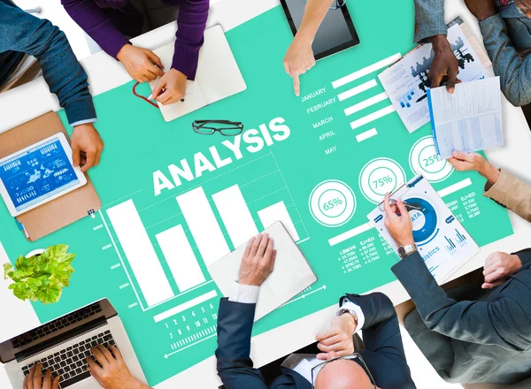 Analyse staafdiagram grafiek Concept — Stockfoto