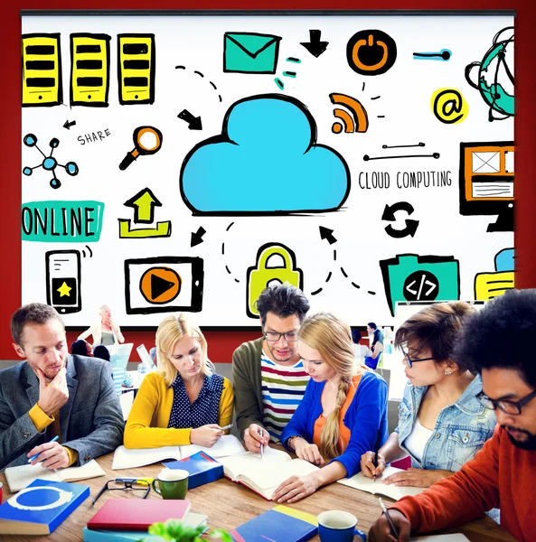 Cloud Computing Network Concetto online — Foto Stock