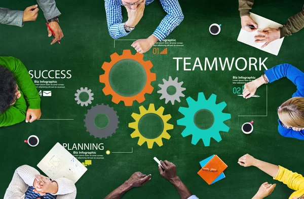 Teamwork Group Gear Partnership Concept — Stock Photo, Image