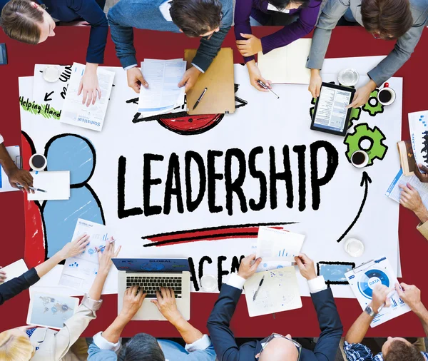 Концепция управления лидерством — стоковое фото