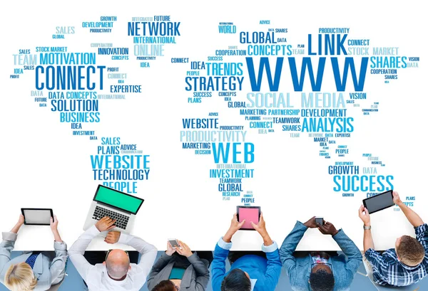 WWW Social Media Concepto de Internet — Foto de Stock