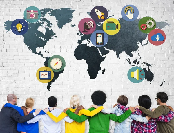Global Social Media Connection Concept — Stock Photo, Image