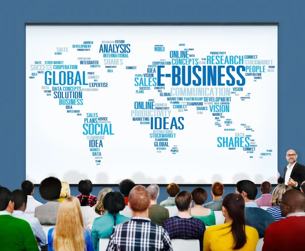 Conceito de Análise de Ideias de E-Business — Fotografia de Stock